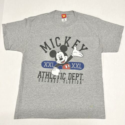Disney T Shirt Mickey Athletic Dept Orlando Florida Tee Sherry MFG Co Sz L Slim