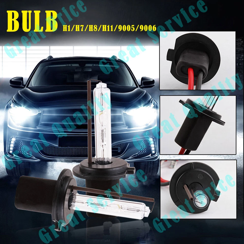 H1 H4 H7 H8 H9 H11 9005 9006 55W 12V HID Xenon Headlight Bulbs Kit 4300K~12000K - Image 2 of 4