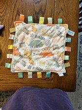 Mary Meyer Taggies Original Lovey with Sensory Tags, 12 X 12", Dinosaur
