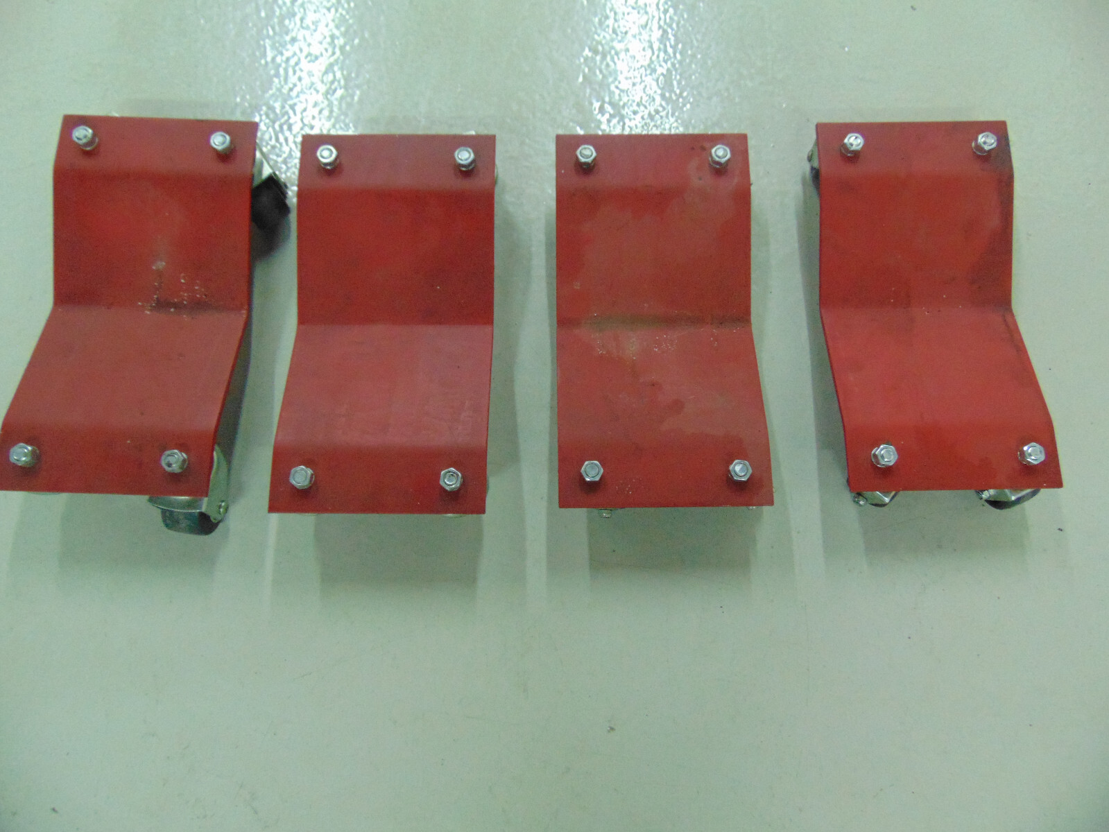 Auto Dolly Red Car Dollies 16" x 8" 0.25" Steel Plate Heavy Duty Model