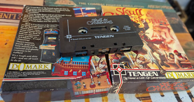 Skulls & Crossbones (Domark 1990) Commodore 64 (Tape, Box) works classic 8-bit