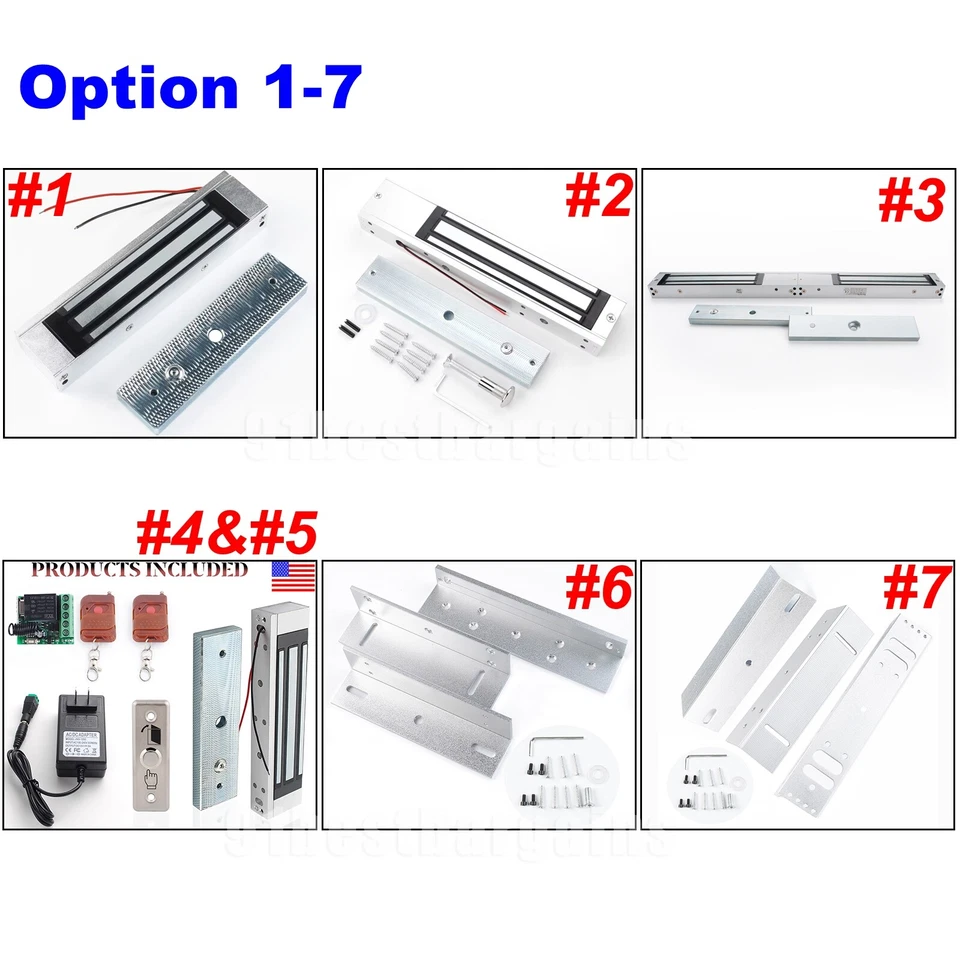 Access Control Electric Magnetic Door Lock 180/280KG Holding Force Single Double