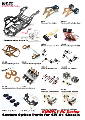 Alu parts Shock/bumper/wheel bar for Tamiya  CW-01 Lunch Box/Midnight Pumpkin