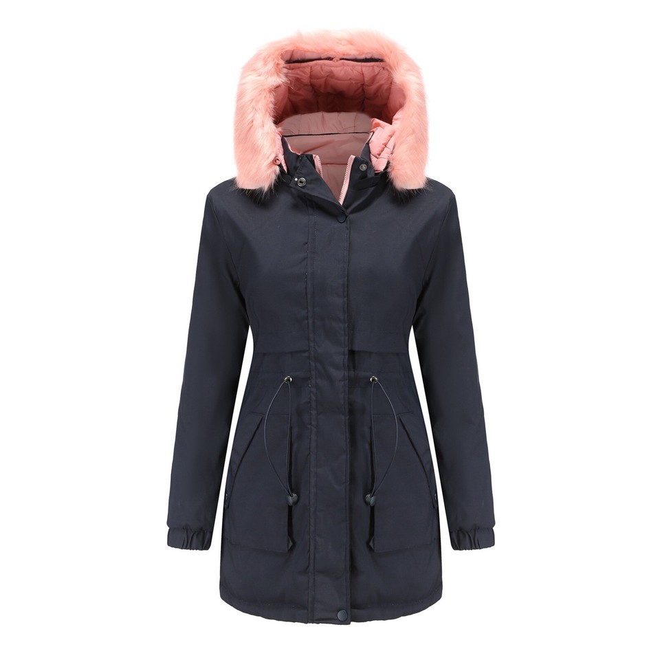 Women's Winter Hooded Waterproof Down Jacket Puffer Coat with Removable