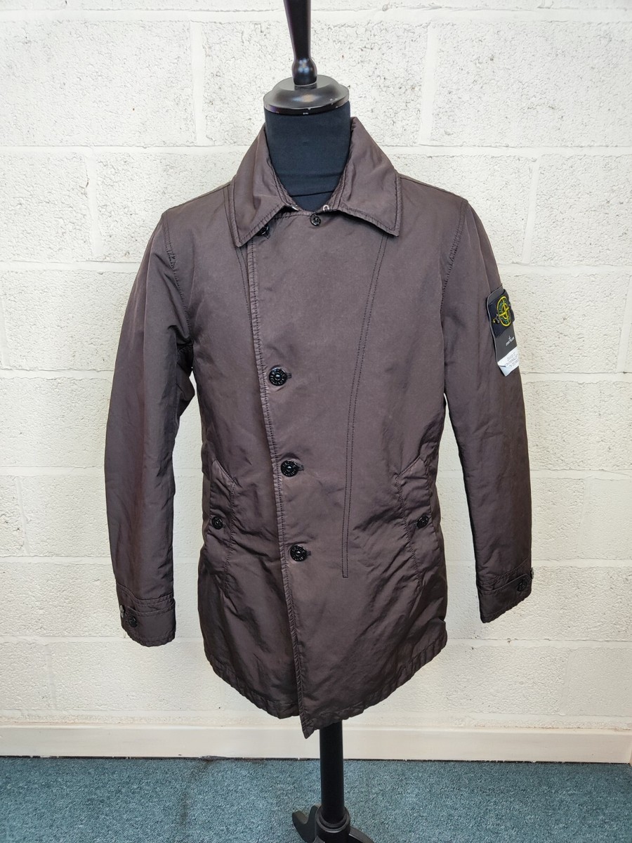 Stone Island David - TC Trench Coat with Primaloft In Brown Size