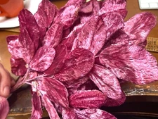 vintage millinery 1940s leaves carnation pink 1 spray made in Japan