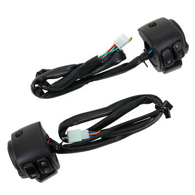 Motorcycle 1'' Handlebar Switches Control and Wiring Harness For Harley 1996-2012