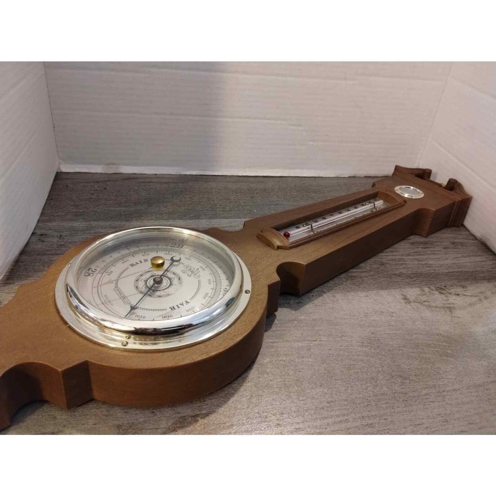 Vintage Springfield Banjo Weather Station Barometer Hygrometer