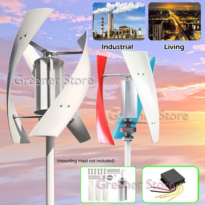 3KW 12V 24V 48V Vertikale Achse Power Boost Windkraftanlage Generator Regler Kit
