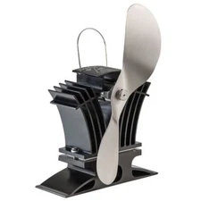 CAFRAMO LTD 1028456 Ecofan For Gas Stoves- Black Body- Nickel Blades