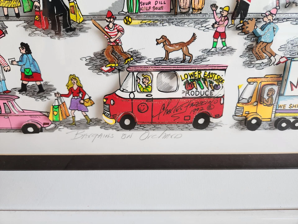 Charles Fazzino 'Bargains on Orchard Street' 1992 - Image 3 of 4