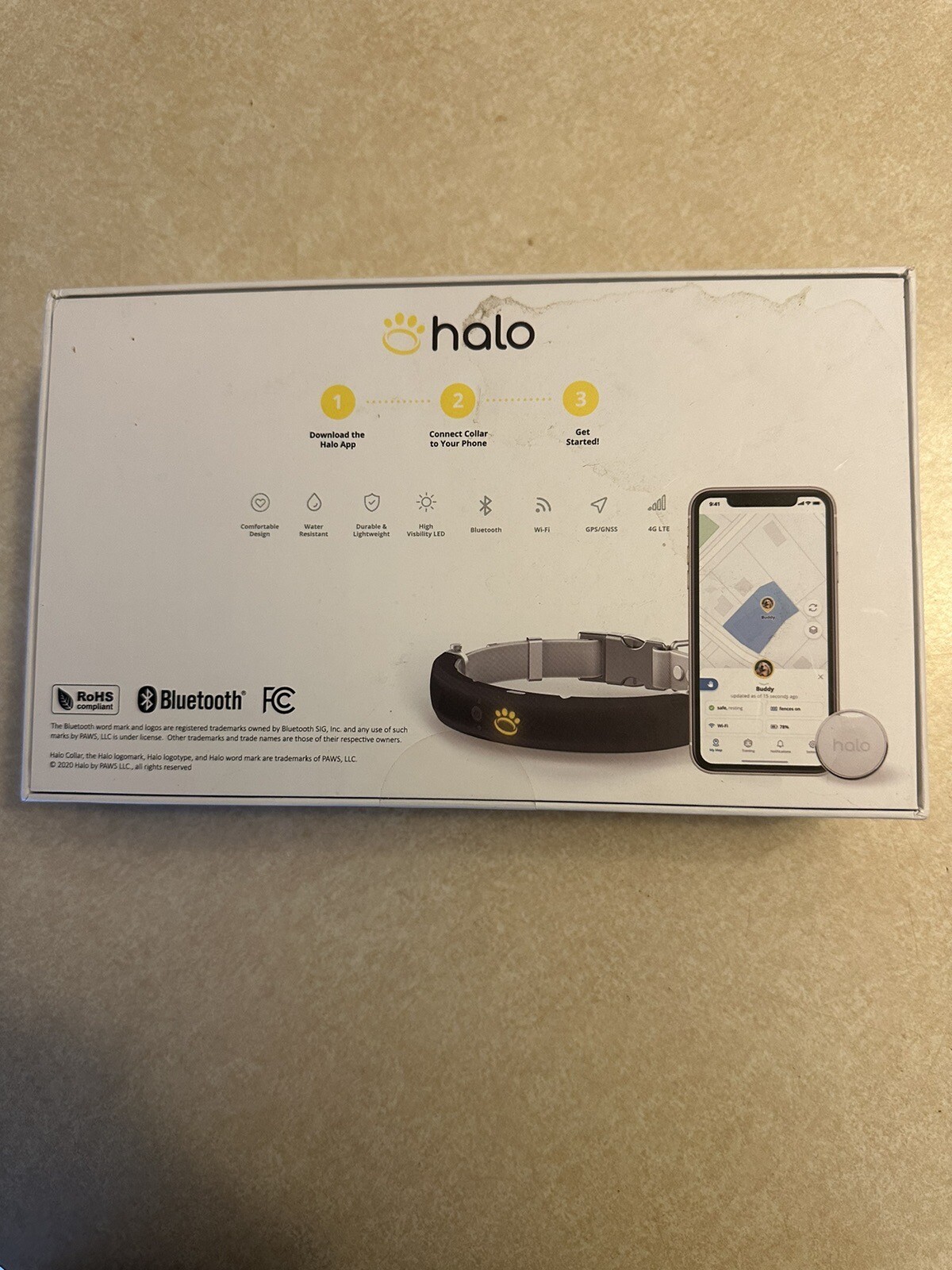 Halo 2+ Wireless Dog Fence GPS Collar Black, Size Medium 850035906170