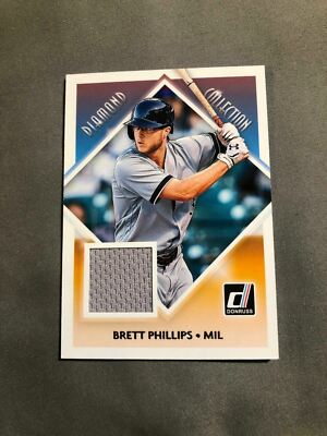 2018 Donruss BRETT PHILLIPS Jersey Diamond Collection Milwaukee Brewers @QU13