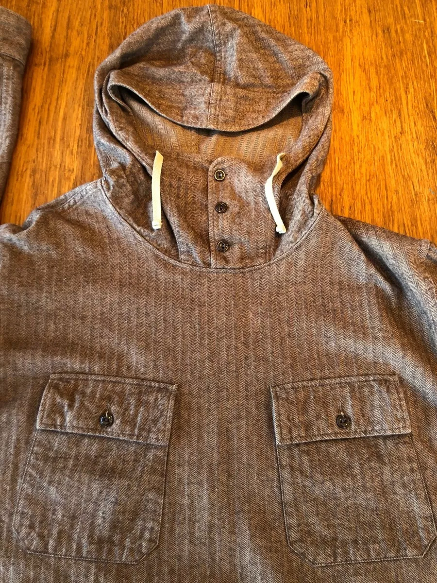 Engineered Garments Cagoule Shirt size M brown herringbone C.P. Company