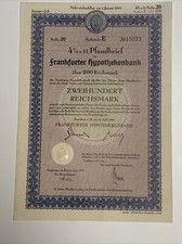 Frankfurter Hypothekenbank - list zastawny - 1940 - 200 marek Rzeszy
