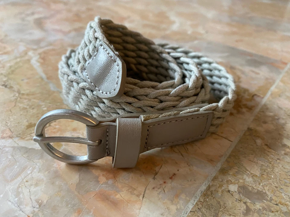 FLECHTGÜRTEL,Stoff,C&A,Beige/Sand,Neu+unbenutzt,1.18 Meter+3 cm Breite - Bild 4 von 4