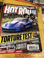 Hot Rod Magazine March, 2022  ‘34 Ford Roadster , ‘65 Malibu, Dragweek.   T -581