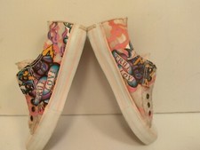 Ed Hardy Ladies Pink True Love Us Sz 6 Euro 37 Laceless Slip On Sneakers Euc