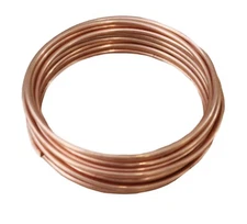 8 Ga Bare Copper Round Wire Soft - 5 - 15 - 25 Ft Coil