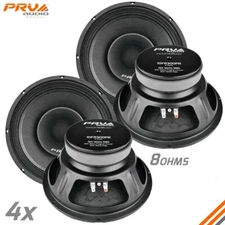 4x PRV Audio 10FR300 Full Range 10" Loudspeakers 8 Ohms PRO 1200 Watts