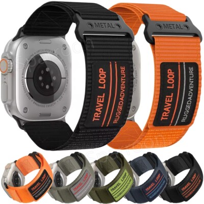 Nylon Nylon Trail Loop Watch Band Strap For Apple Watch Ultra 2 49mm 10/9/8/7/6