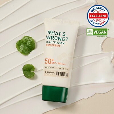FRUDIA What's Wrong? Help Cicaderm Sun Cream 50g SPF50+ PA++++ K-Beauty