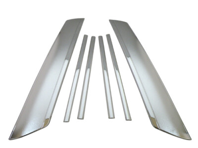 MINI COOPER PILLAR POST COVERS BRUSHED/CHROME 2001-2006