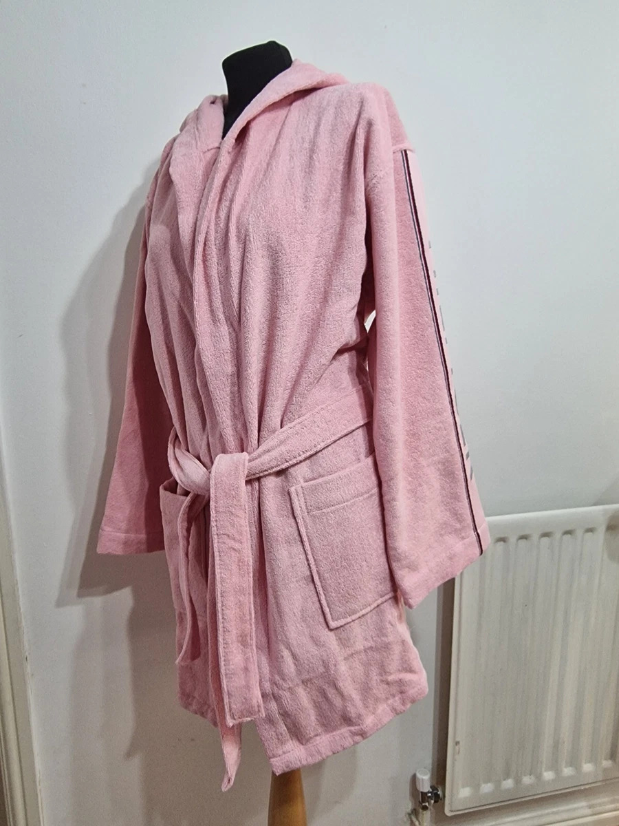 Tommy Hilfiger Tommy Original Hooded Womens Luxury Pink Robe Rare Size S  New | eBay