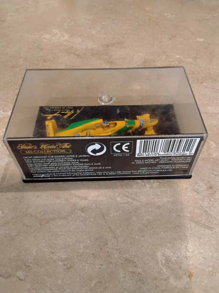 MINICHAMPS 1/64 641112 BENETTON FORD B193 M SCHUMACHER ESTORIL 1993 Foto 2 de 4