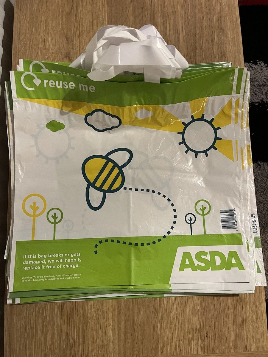 60 X Asda Bag For Life Plastic Carrier Bags Excellent Brand New eBay