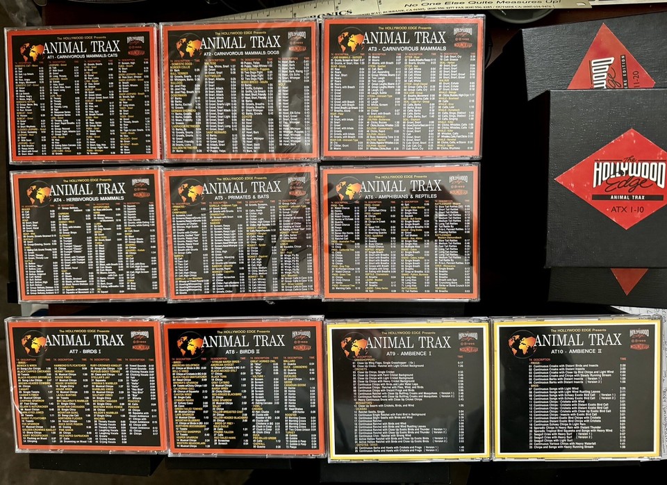 Hollywood Edge Premiere Edition Sound Effects & ATX Library 4 X CDs Box