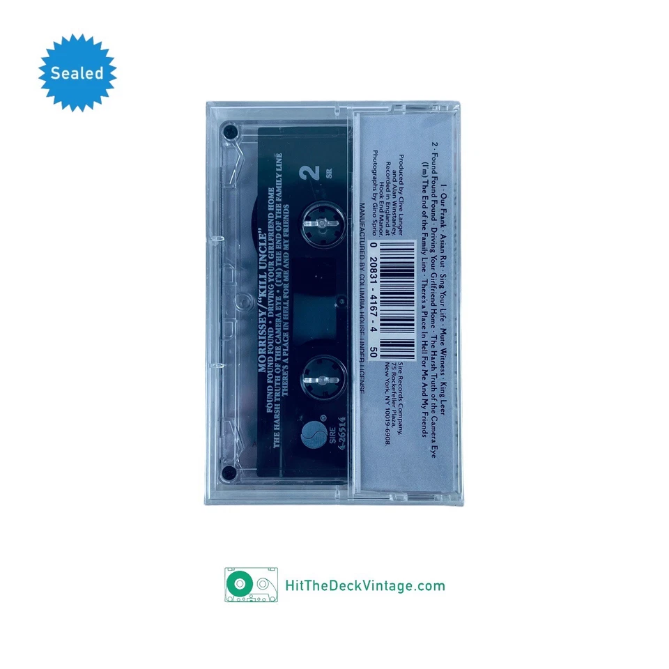 Morrissey - Kill Uncle Cassette Tape (1991) Club Ed., The Smiths SEALED - Image 2 of 4