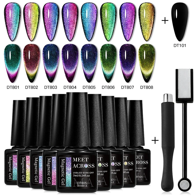 11/9/10Pcs Cat Gel Nail Polish 9D Gel Nail Art Soak Off UV Gel Varnish Nails Kit