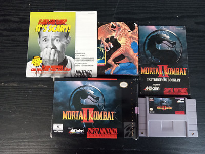 Mortal Kombat II 2 for Super Nintendo SNES Complete In Box CIB Great Shape