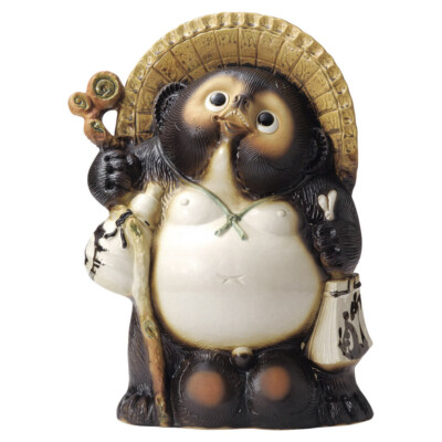 Tanuki Shigaraki yaki ware Japanese Chinese Racoon DogFuku Hineri