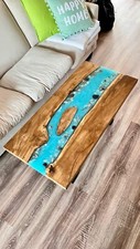 Epoxy Resin Ocean Coffee Table Dining Table