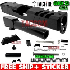 TACFIRE RMR Fluted SLIDE  Barrel  Upper Parts  sights for GLOCK 23 Gen 3 US