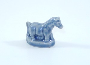 Vintage Wade Red Rose Tea Donkey Pony Figure Blue Gray Rare Excellent Ebay