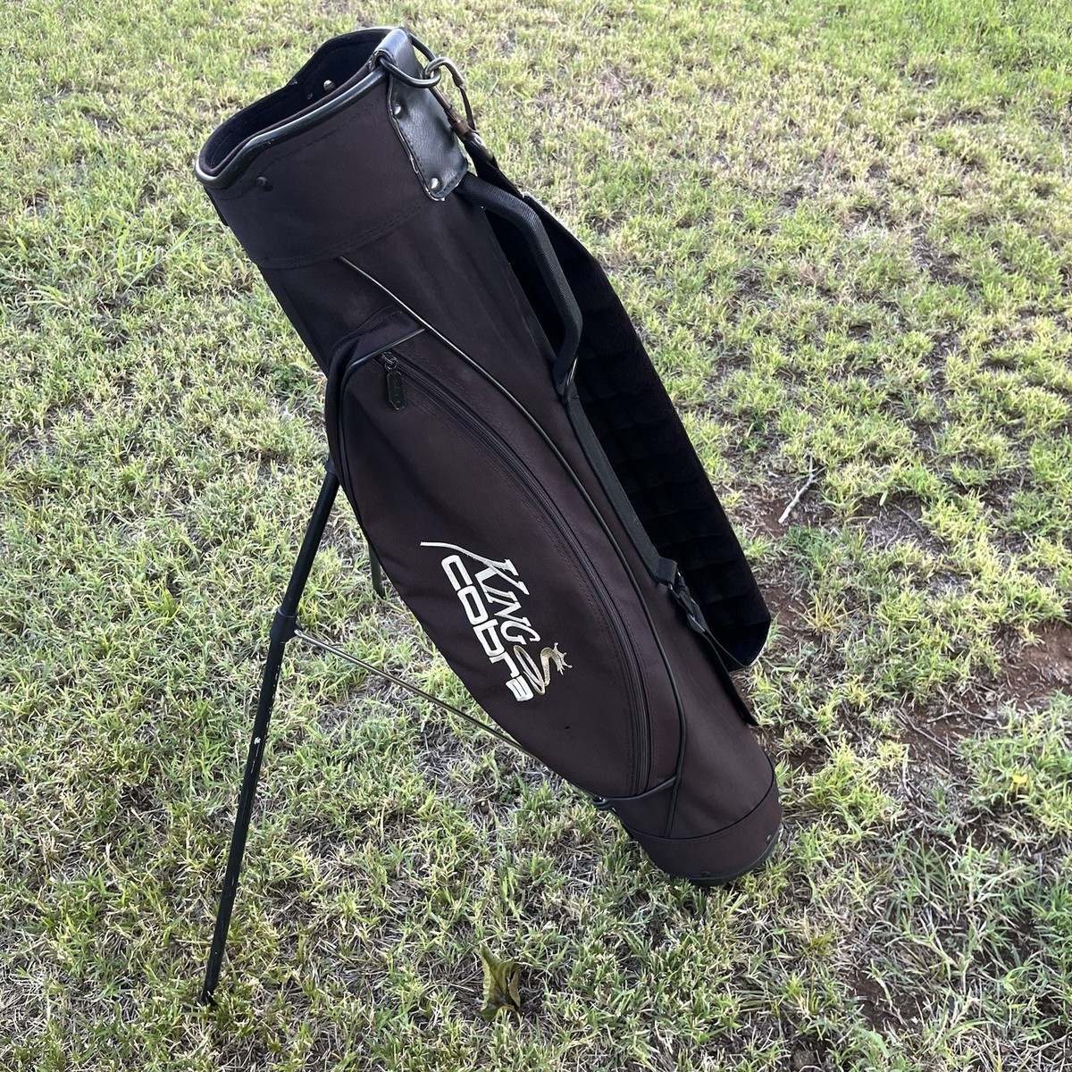 King Cobra Pencil Sunday Stand Golf Bag Nylon Padded Strap 3 Way