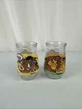 Welch's Jelly Jar/Juice Glass Disney’s Lion King 2 (Set Of 2) Vintage