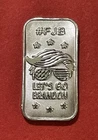 Solid .999 Silver Bar With Trump, FJB. 2 Sided 1 Gram Art Bar