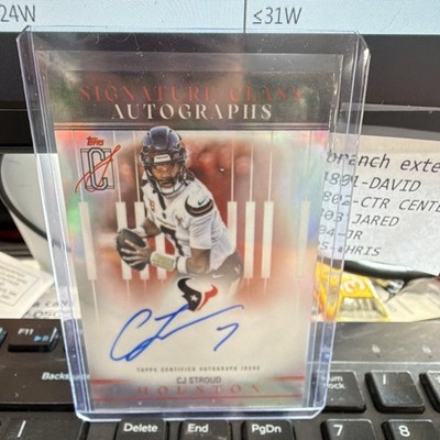 CJ STROUD 2025 TOPPS SIGNATURE CLASS SIGNATURE CLASS AUTO #SCL-CS TEXANS Q6608