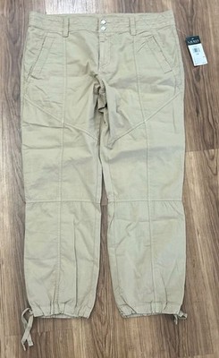 NEW Lauren Ralph Lauren Khaki Pants Cotton Pale Wheat Womens 14 Petite 14P $89