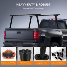 Universal Truck Ladder Rack Adj.70-79 800lb Aluminum For Pickup Kayaklumber