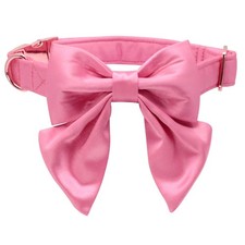 Bowtie Dog Collar - Comfortable Silk Dog Collar with Detachable Bow Tie for M...