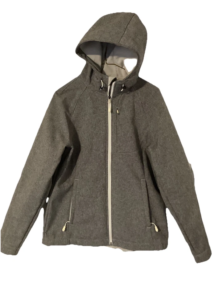 Kirkland Signature Cremallera Completa Forrada de Vellón Talla MEDIANA Soft Shell Chaqueta Abrigo Capucha Foto 2 de 4