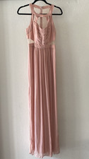 BCBG Generation Dress Womens Size 4 Maxi Chiffon Long  Gown Formal Pink NWT $188