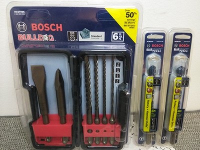 Bosch HCST006 SDS-plus Masonry Trade Bit Set, Chisels & Carbide, W/ (2) HCBG16T