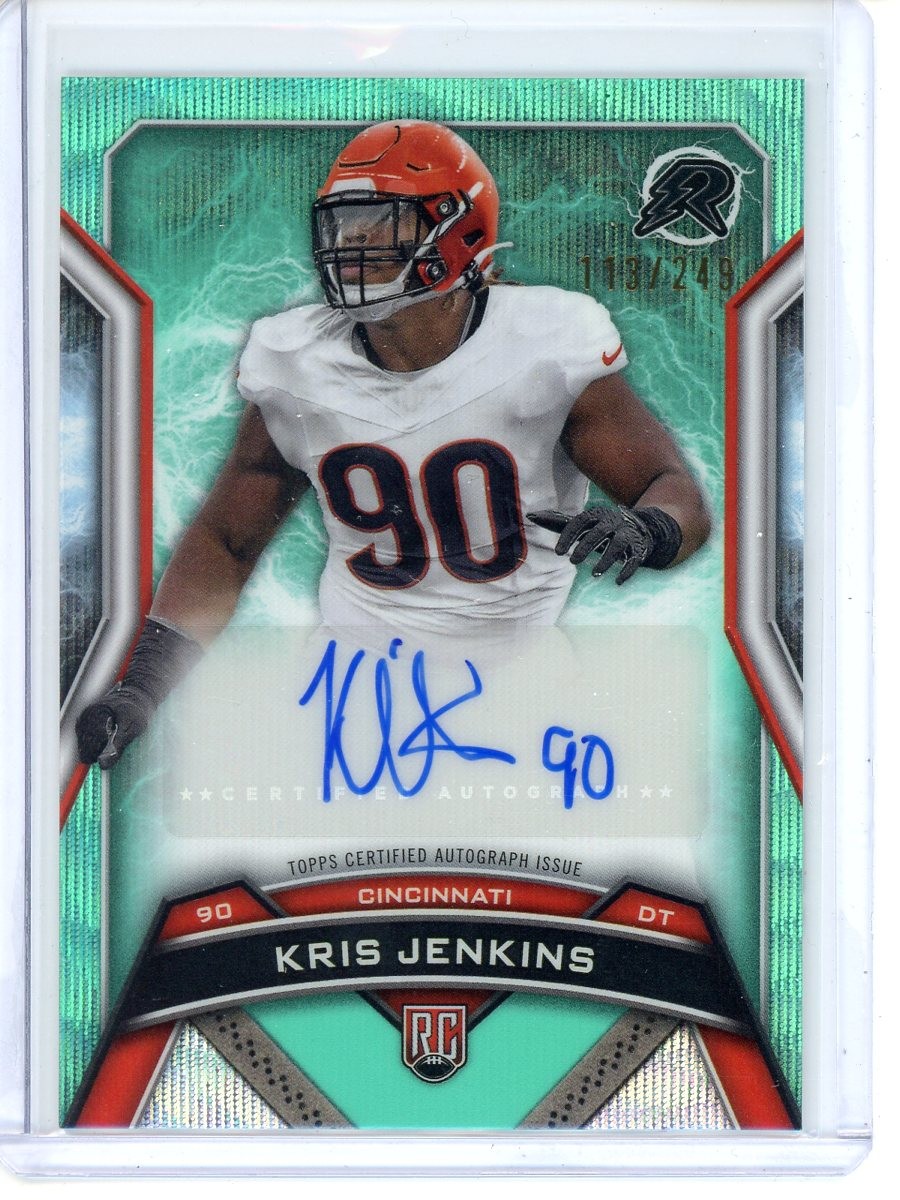 Kris Jenkins Topps Resurgence Resurgence Rookie Signatures #RRSKJ Aqua Surge