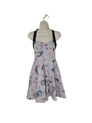 Hell Bunny Zoey Mini Halter Swing Sundress Rockabilly Day of the Dead Unicorn Sm